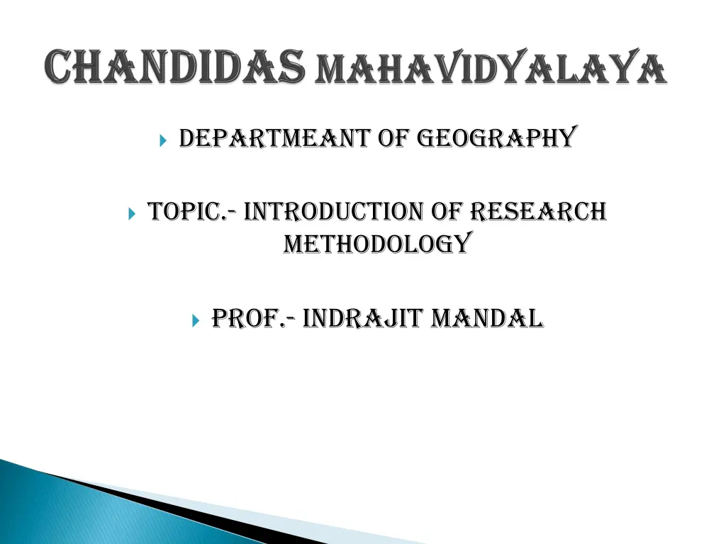 departmeant of geography n.w