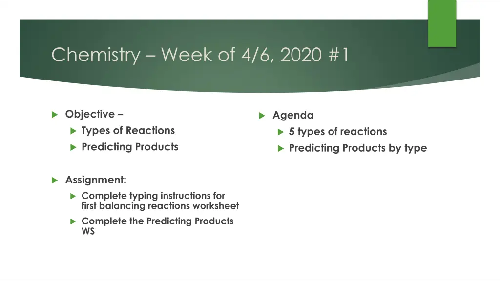 chemistry week of 4 6 2020 1 n.w