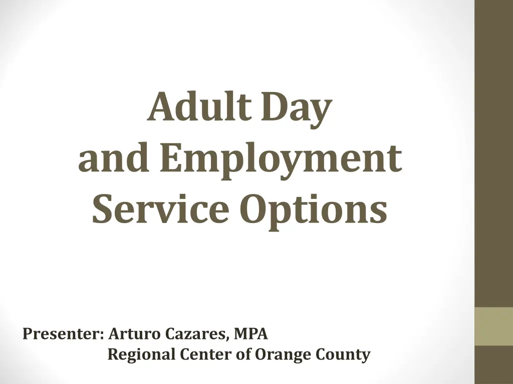adult day and employment service options n.w