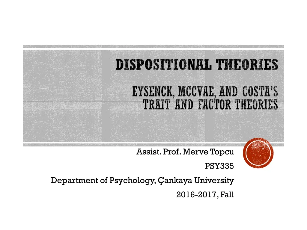 dispositional theories n.w