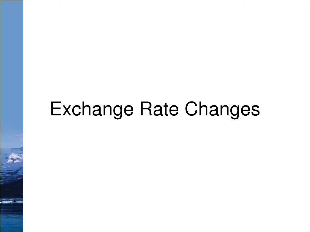 exchange rate changes n.w