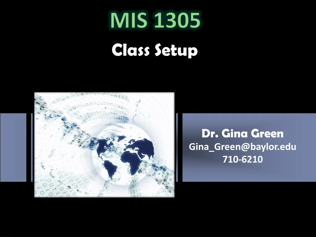 mis 1305 class setup n.w