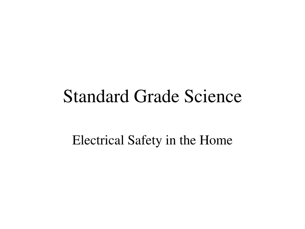 standard grade science n.w