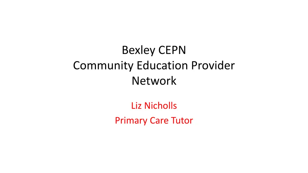 bexley cepn n.w
