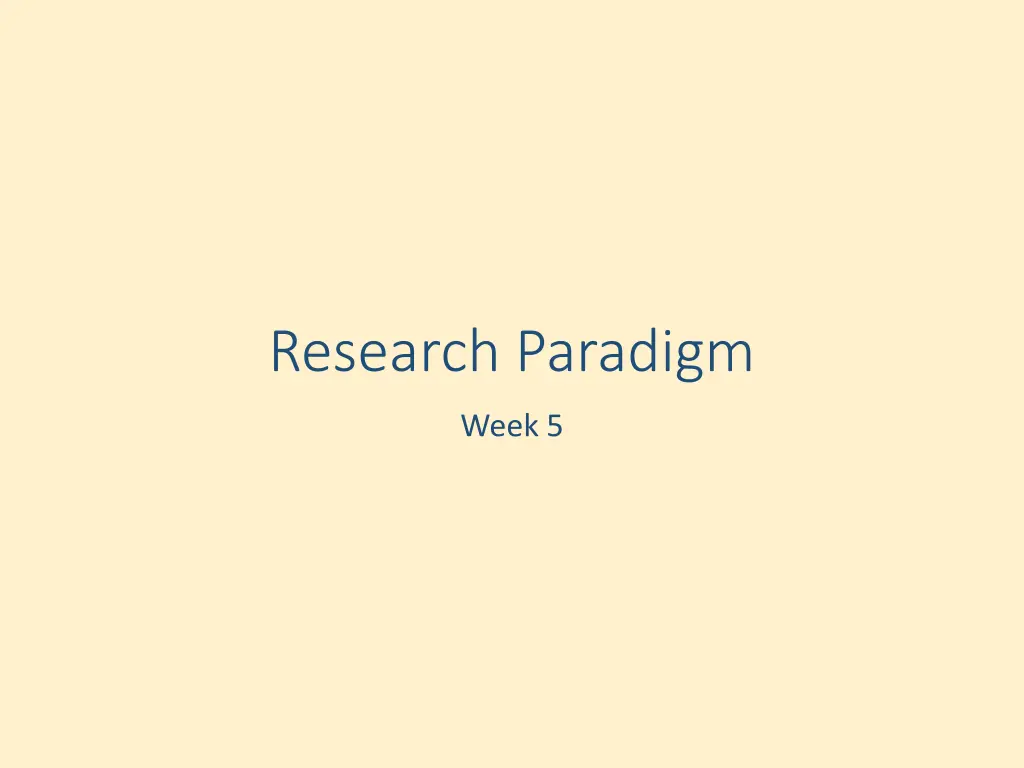 research paradigm n.w