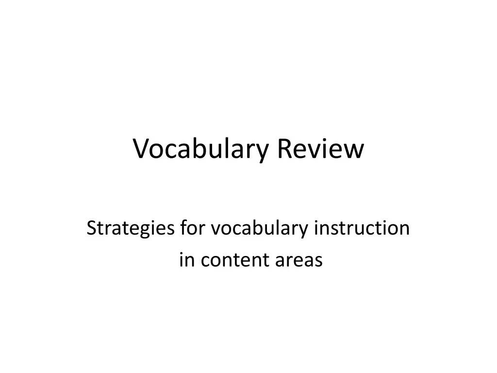 vocabulary review n.w
