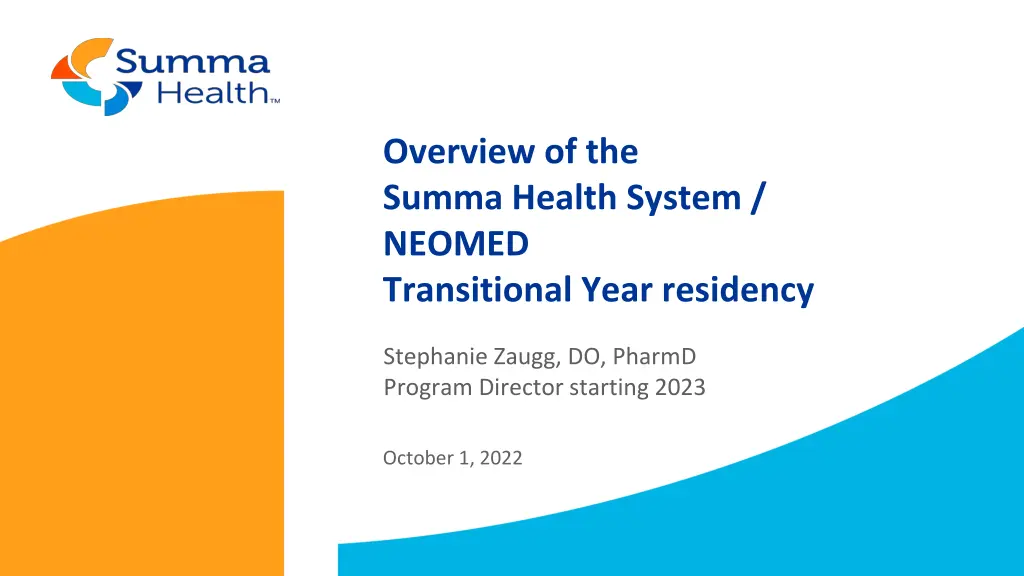 overview of the summa health system neomed n.w