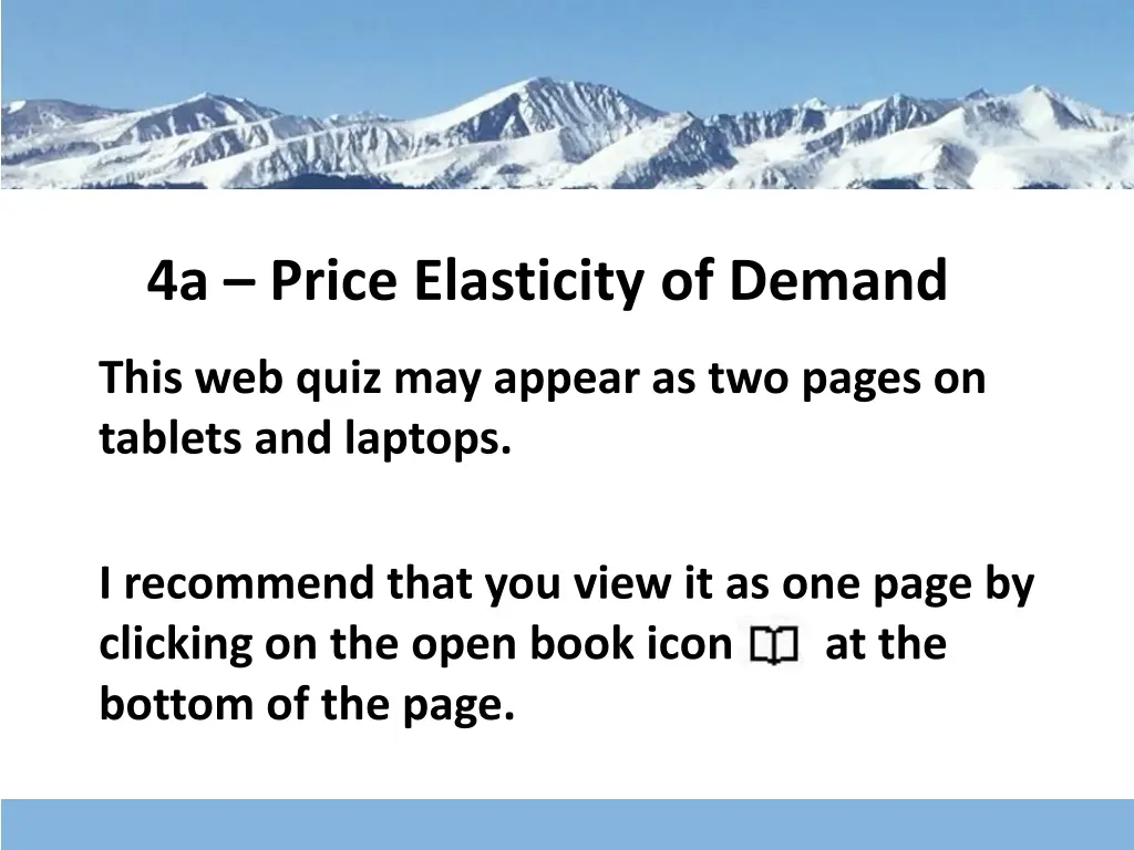 4a price elasticity of demand n.w