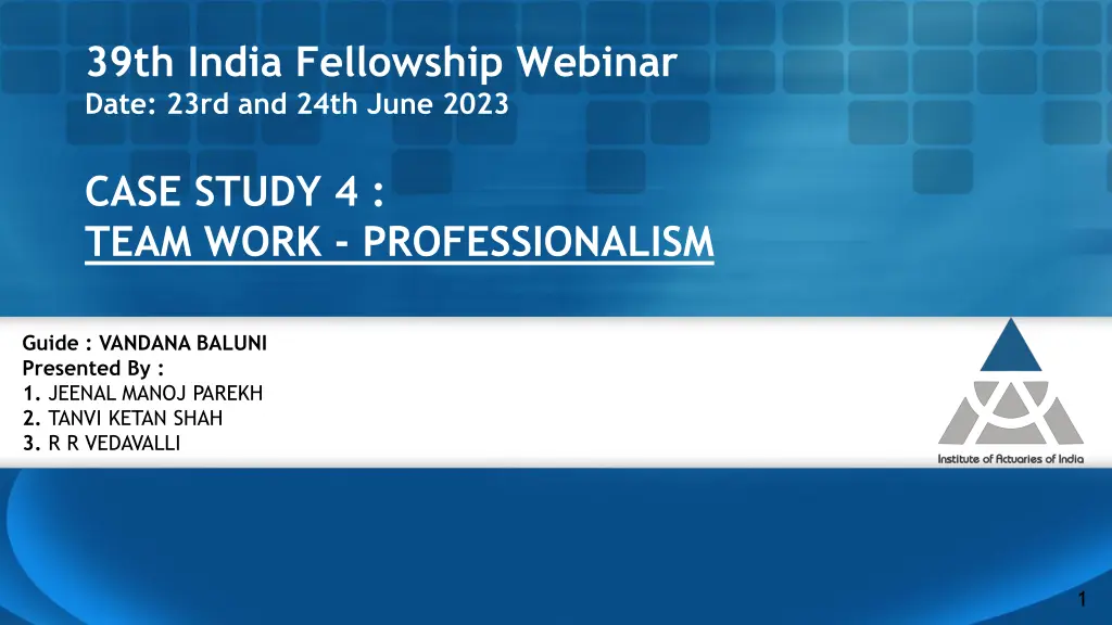 39th india fellowship webinar date 23rd and 24th n.w