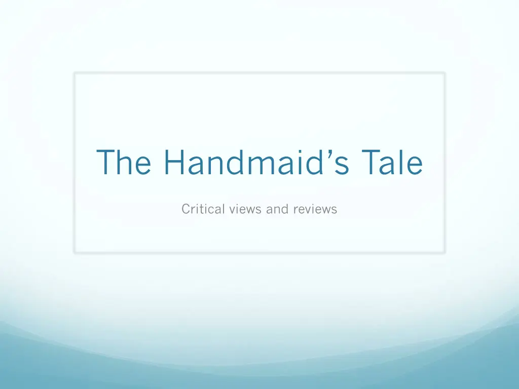 the handmaid s tale n.w