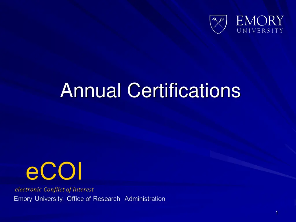 annual certifications n.w