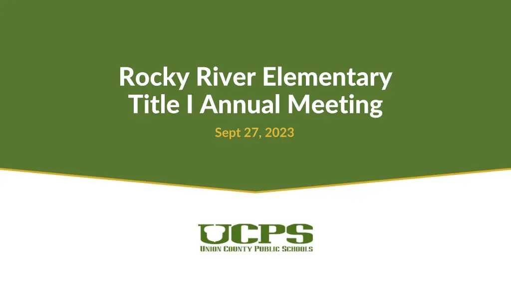 rocky river elementary title i annual meeting n.w