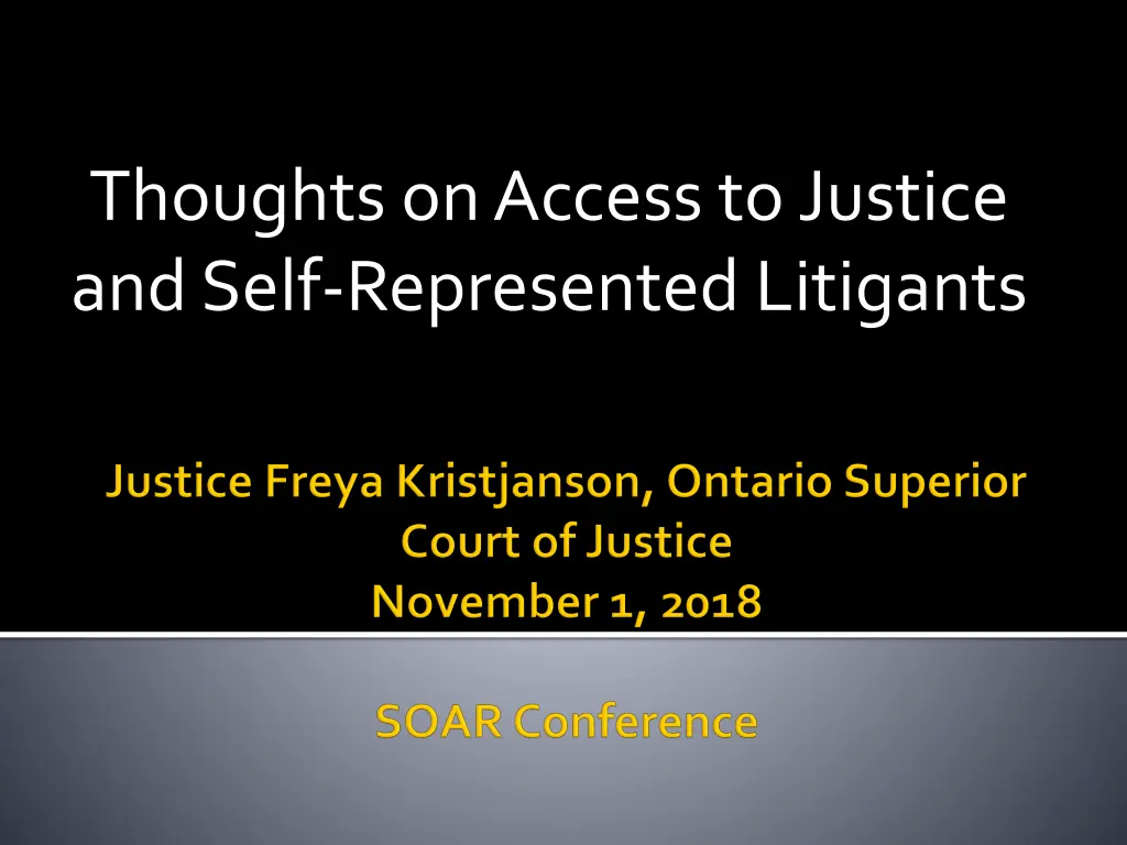 thoughts on access to justice and self n.w
