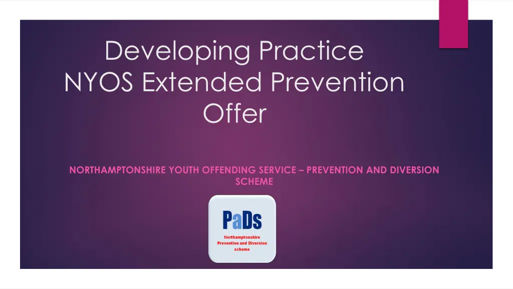 developing practice nyos extended prevention offer n.w