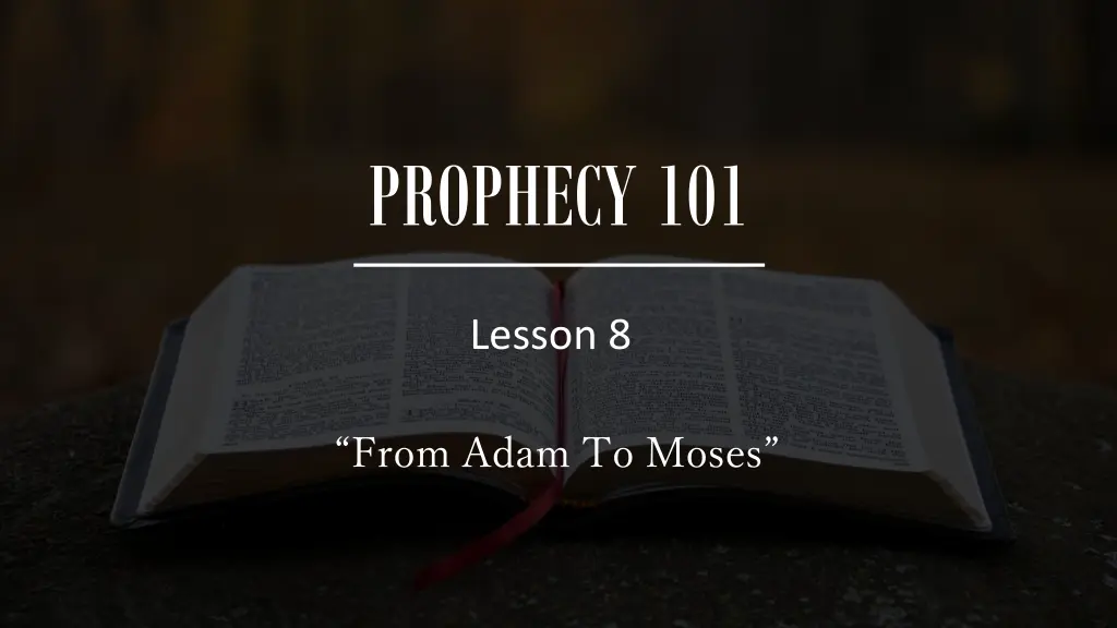 prophecy 101 n.w