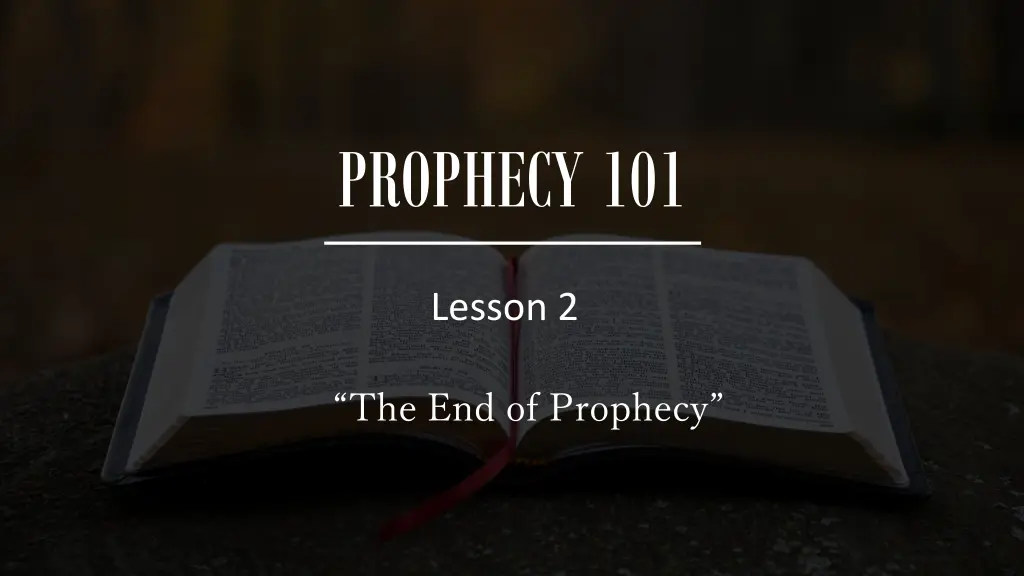 prophecy 101 n.w