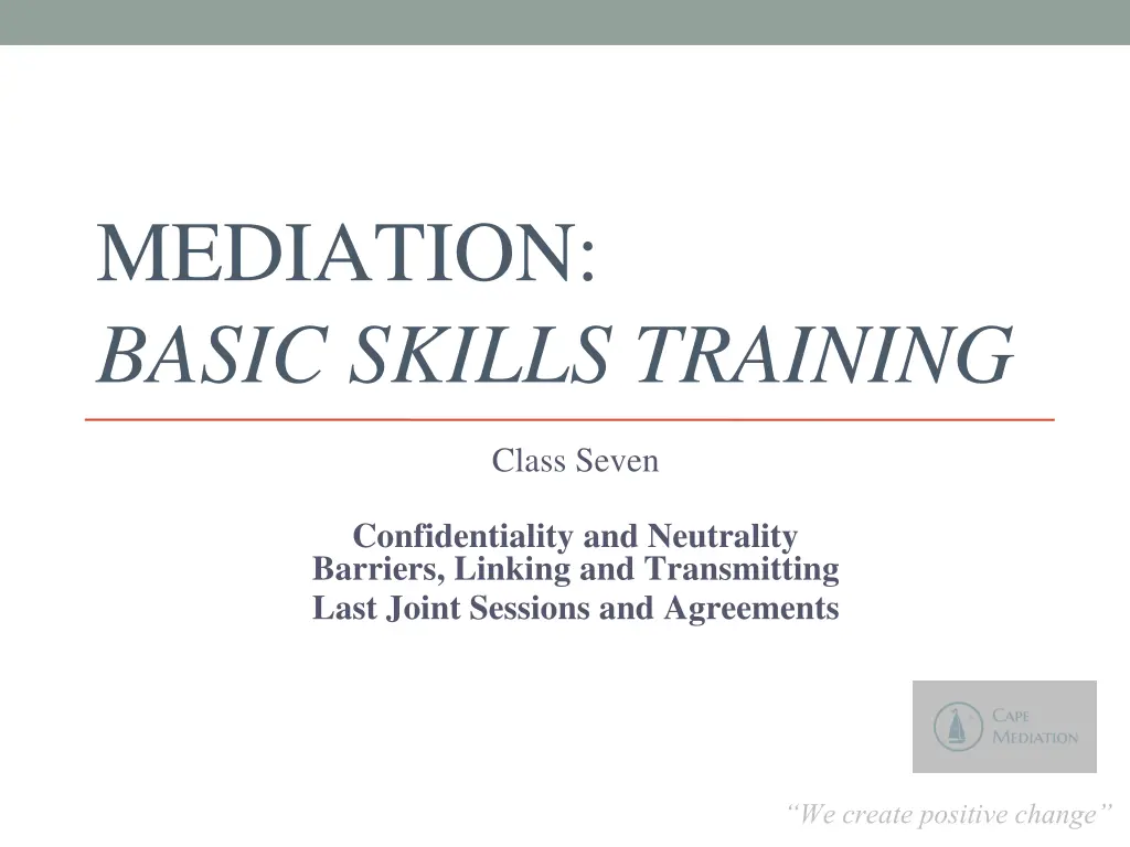mediation basic skills training n.w
