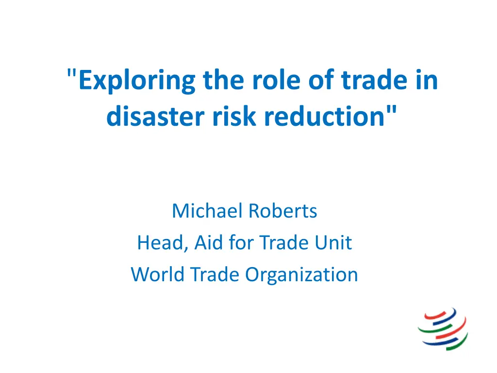 exploring the role of trade in disaster risk n.w