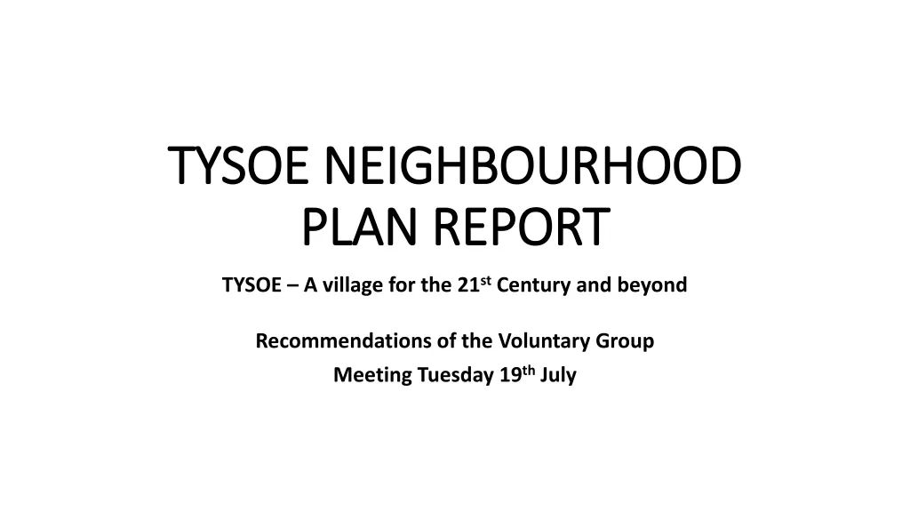 tysoe neighbourhood tysoe neighbourhood plan n.w