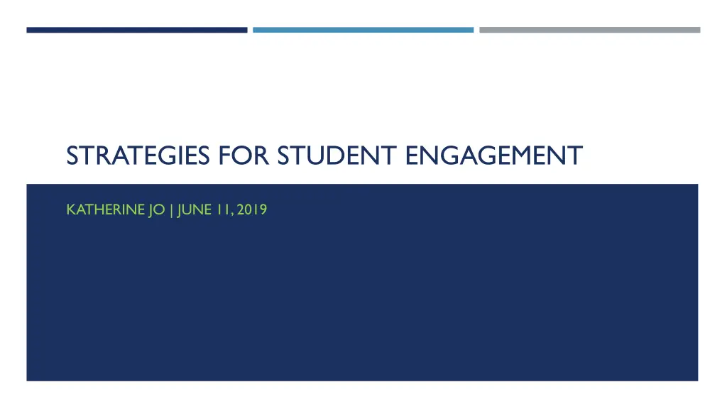 strategies for student engagement n.w