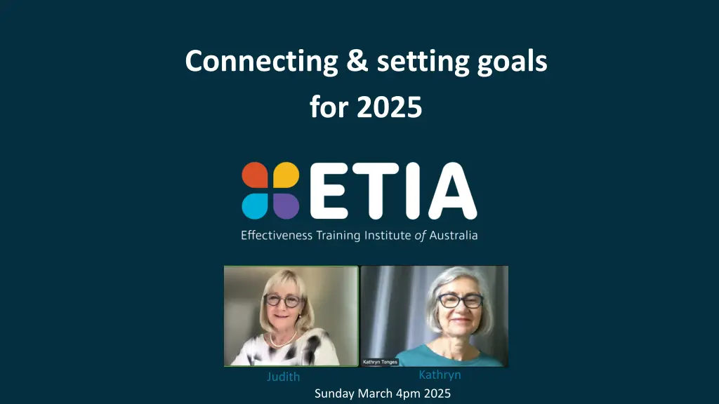 connecting setting goals for 2025 n.w