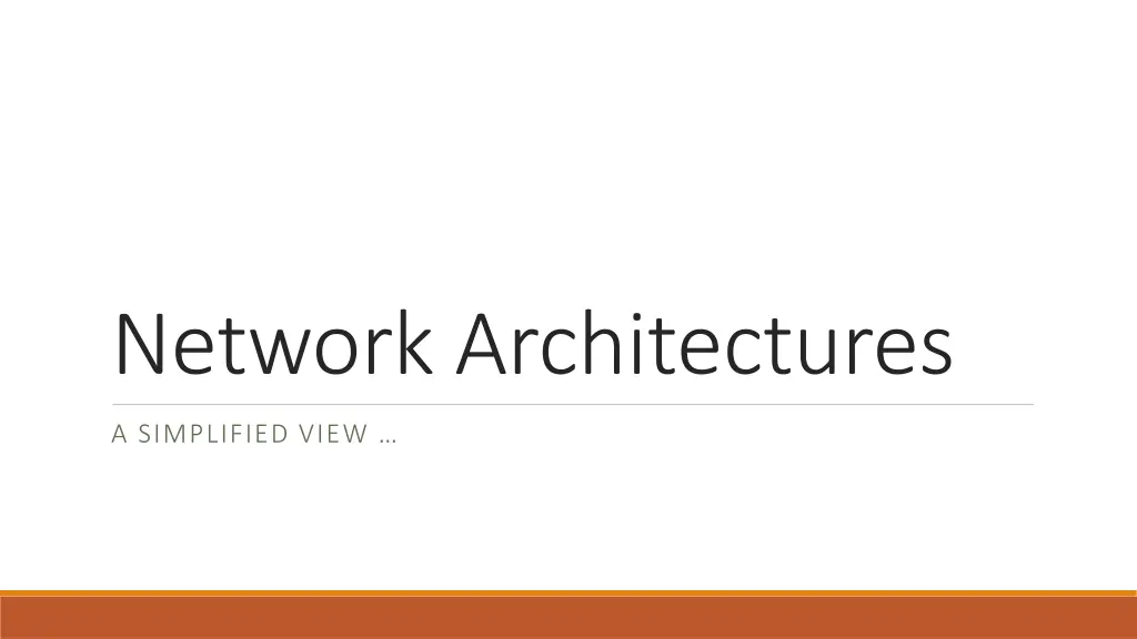 network architectures n.w