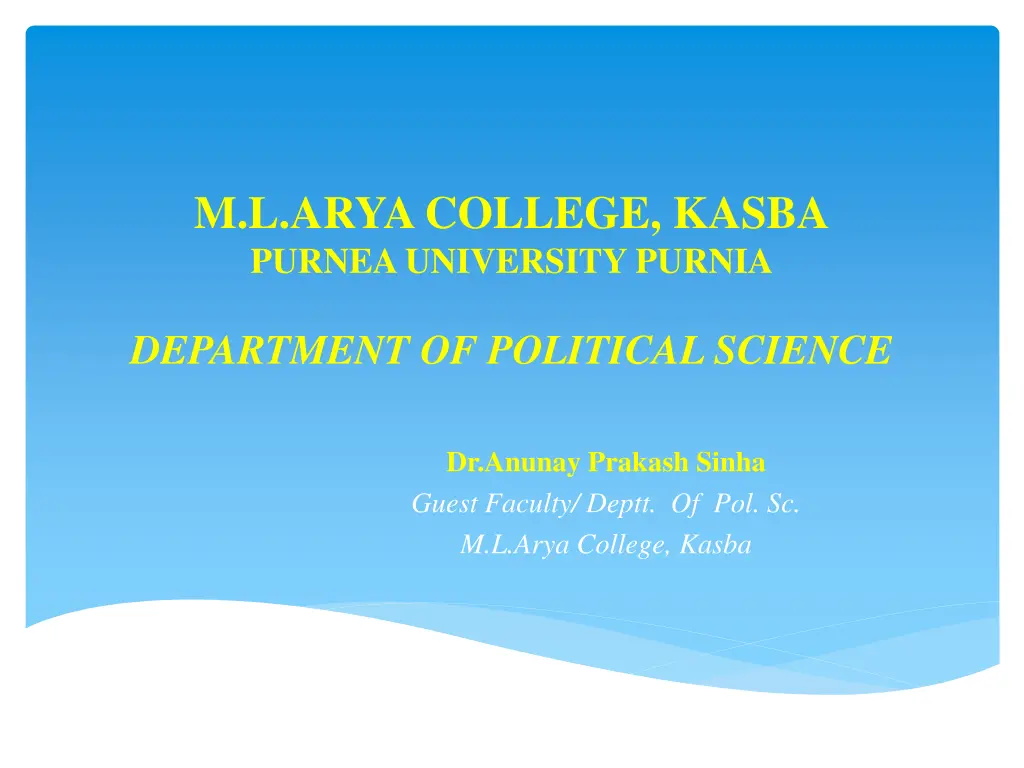 m l arya college kasba purnea university purnia n.w