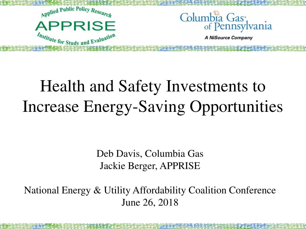 health and safety investments to increase energy n.w