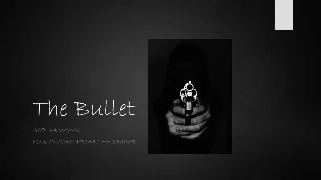 the bullet sophia wong found poem from the sniper n.w
