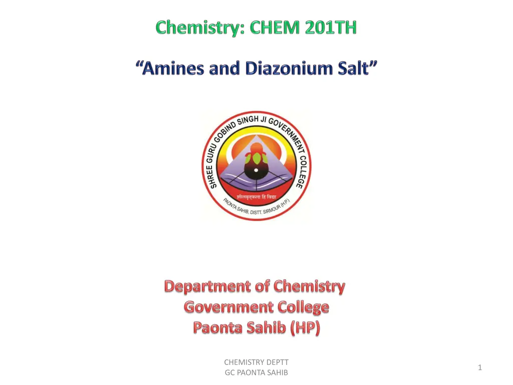 chemistry deptt gc paonta sahib n.w