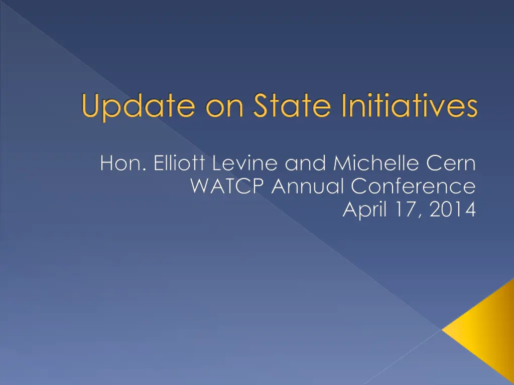 update on state initiatives n.w