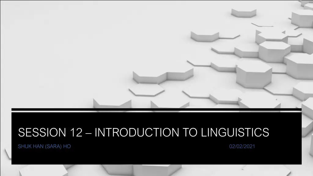 session 12 introduction to linguistics n.w