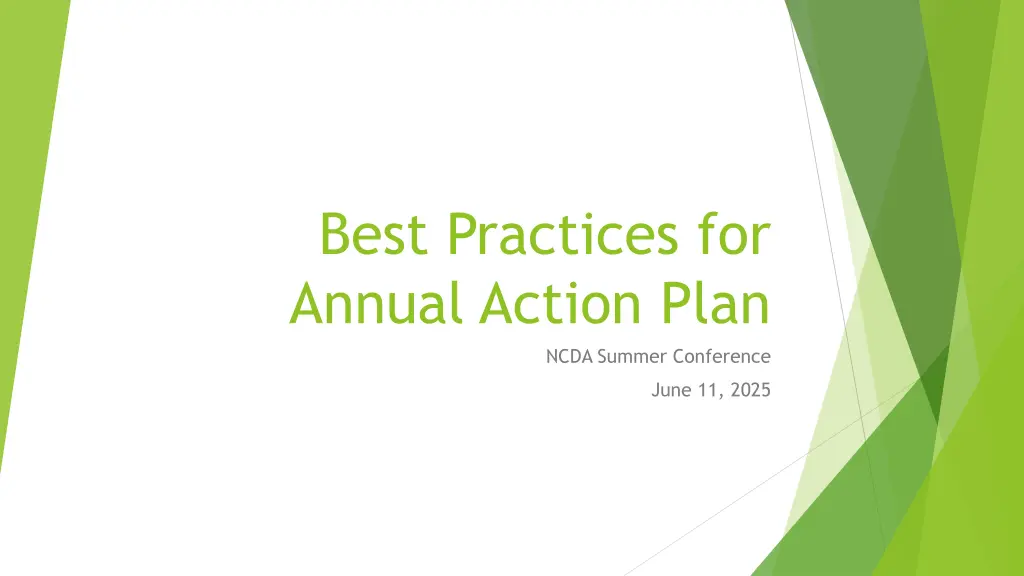 best practices for annual action plan n.w