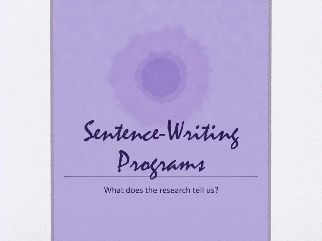 sentence writing programs n.w