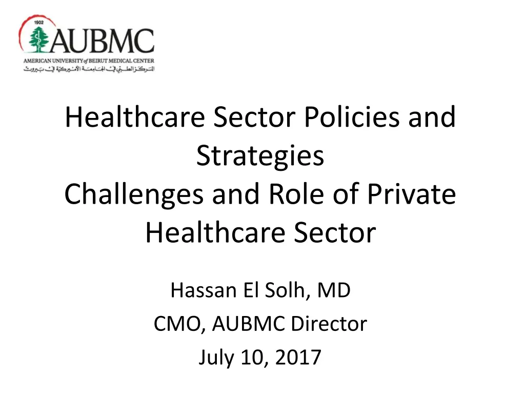 healthcare sector policies and strategies n.w