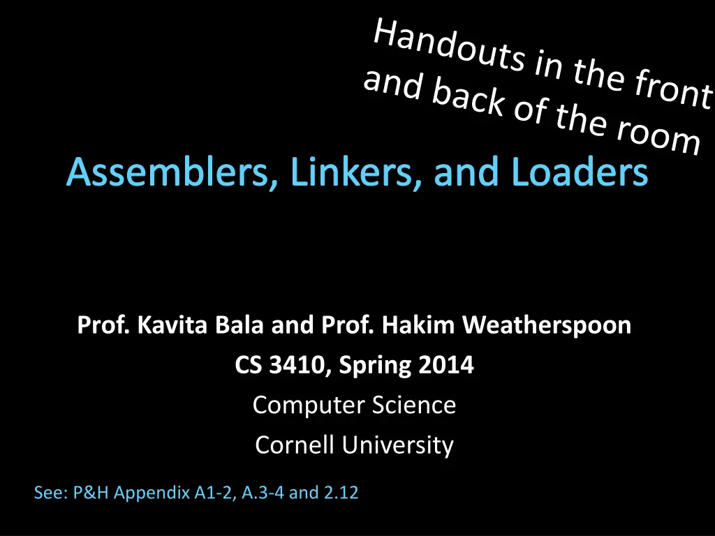 assemblers linkers and loaders n.w
