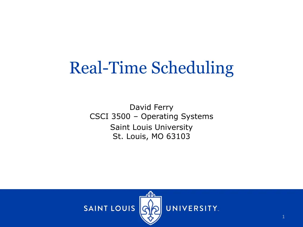 real time scheduling n.w