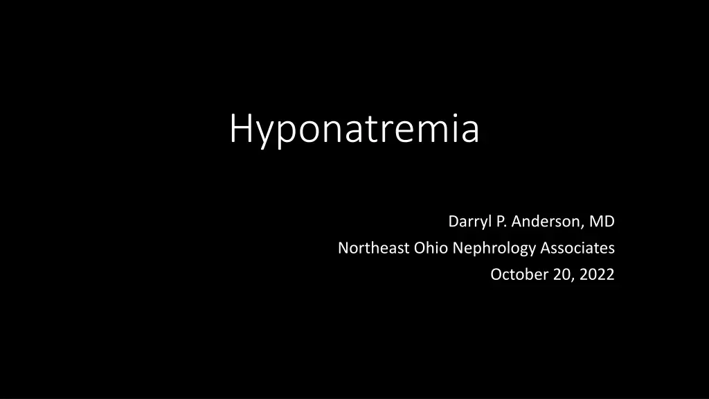 hyponatremia n.w