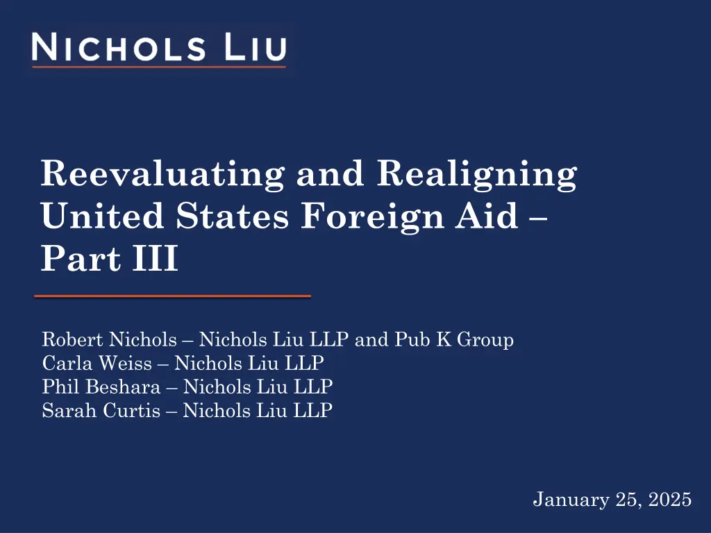 reevaluating and realigning united states foreign n.w