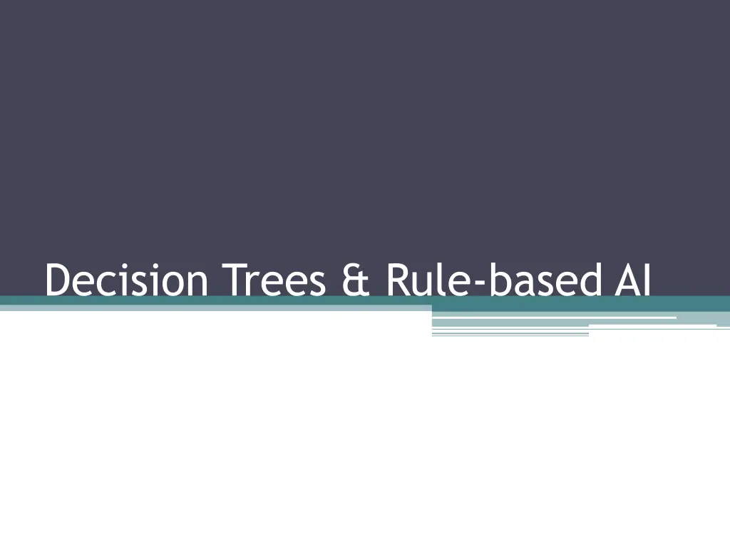decision trees rule based ai n.w