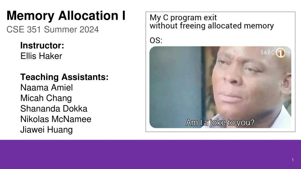 memory allocation i cse 351 summer 2024 n.w