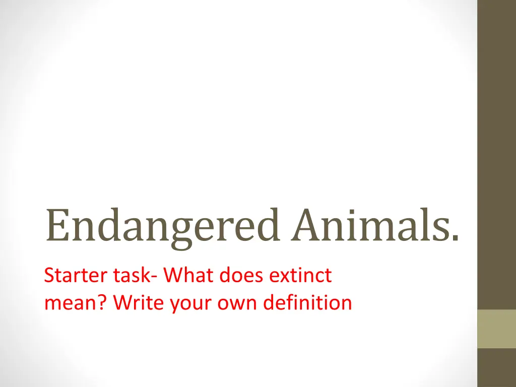endangered animals n.w