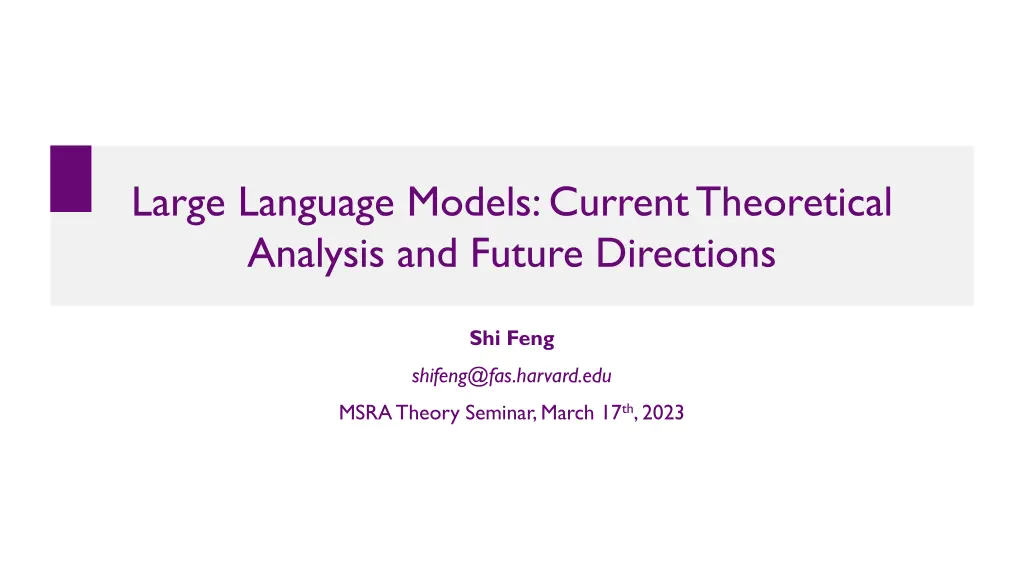 large language models current theoretical n.w