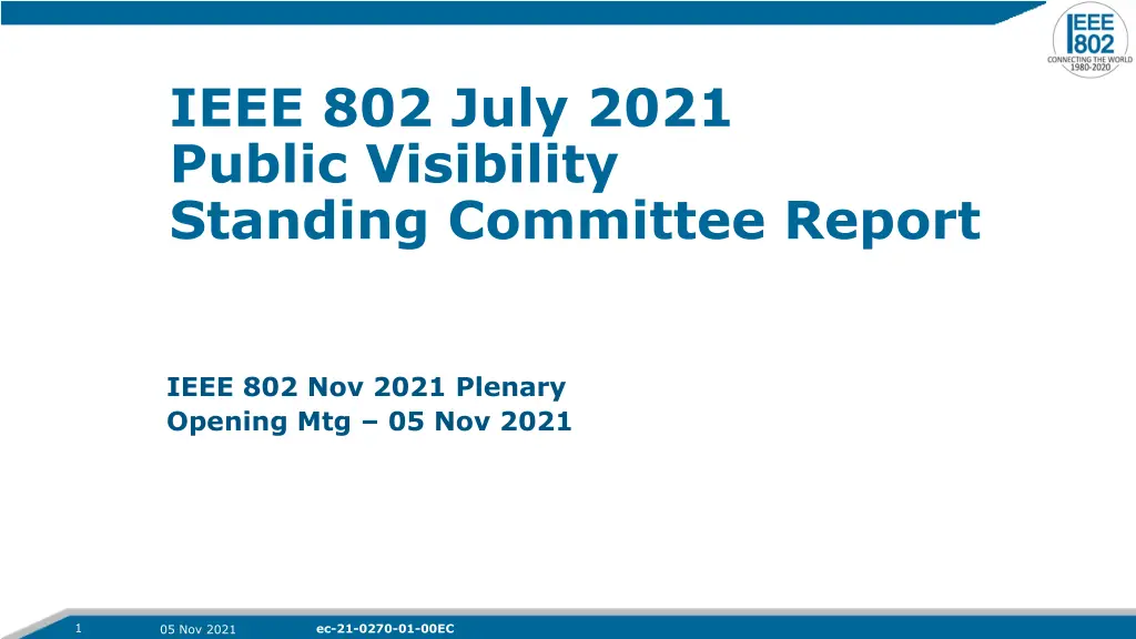 ieee 802 july 2021 public visibility standing n.w
