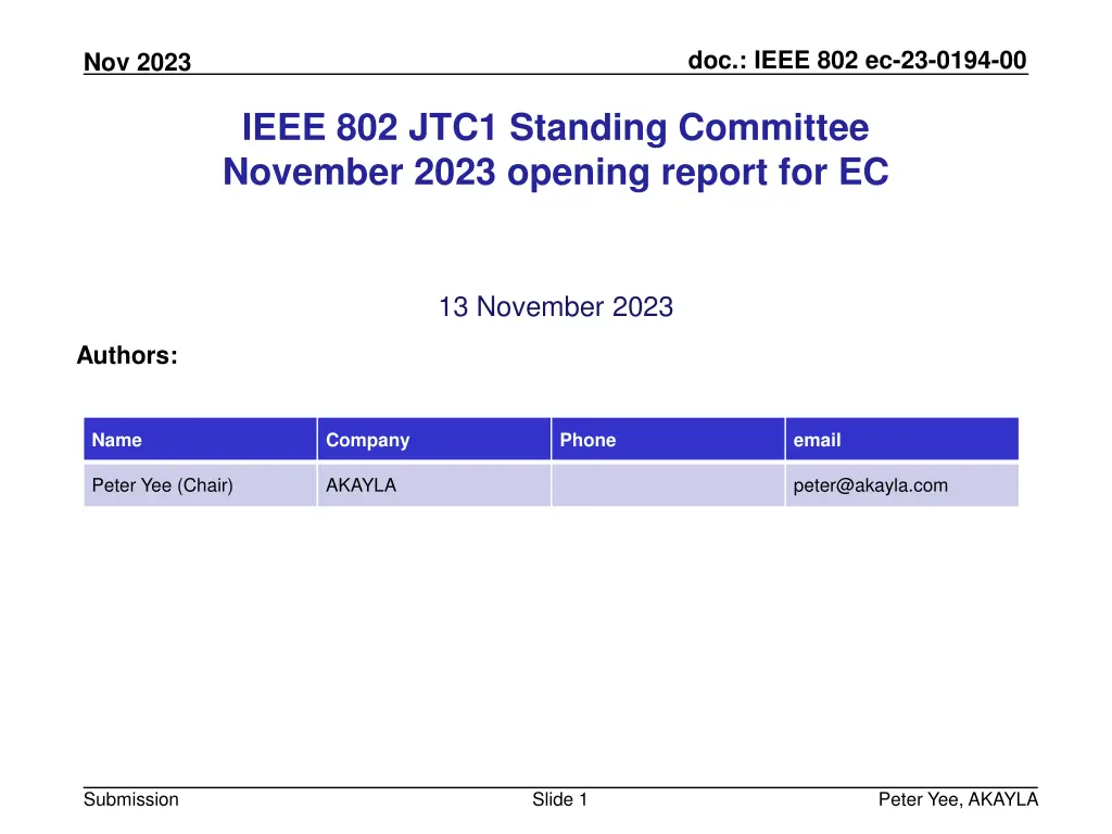 doc ieee 802 ec 23 0194 00 n.w