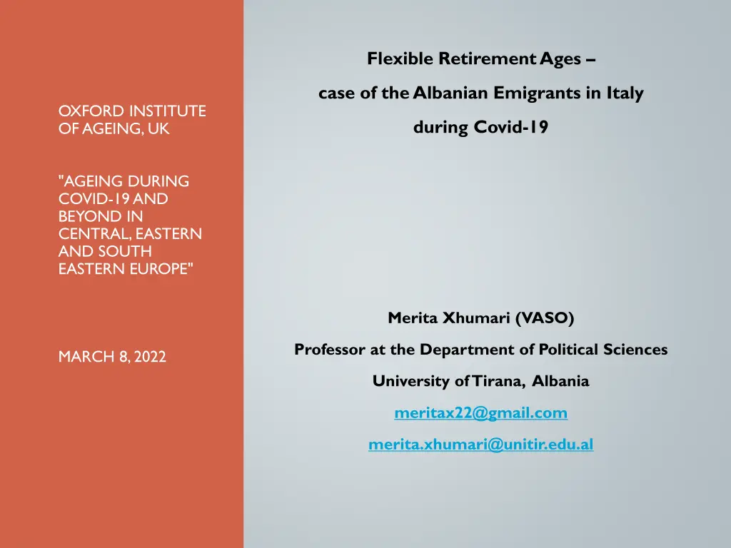 flexible retirement ages n.w