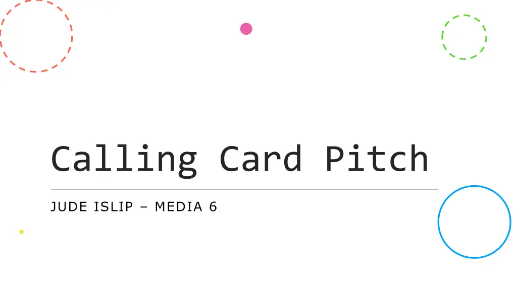 calling card pitch n.w