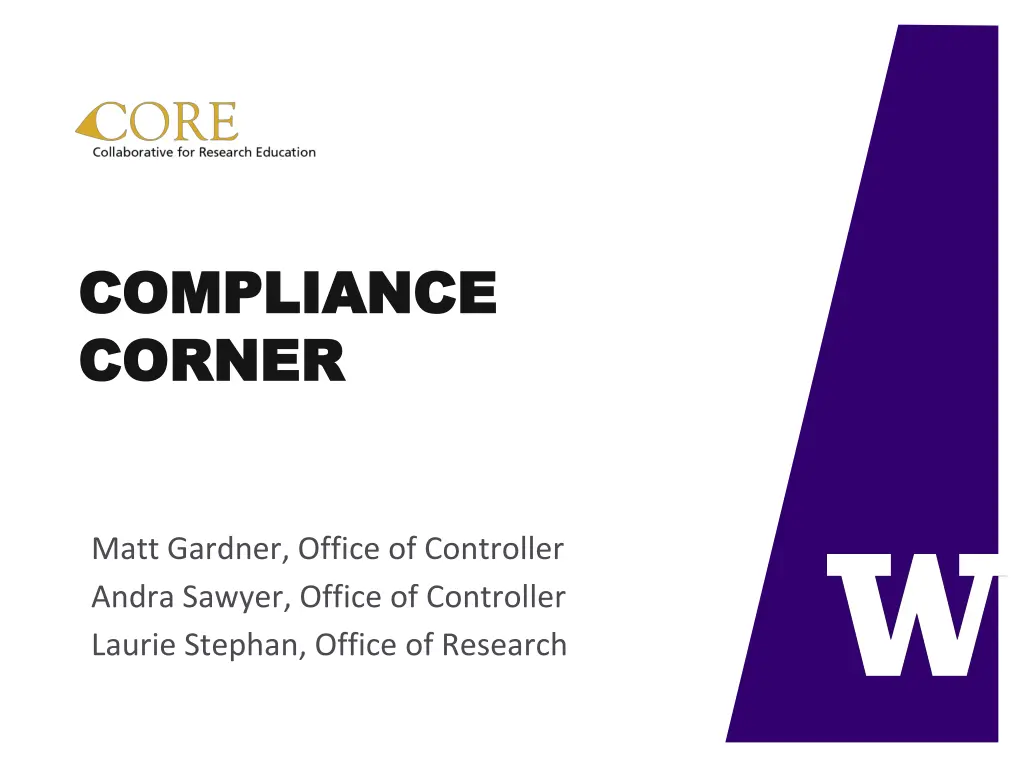 compliance compliance corner corner n.w