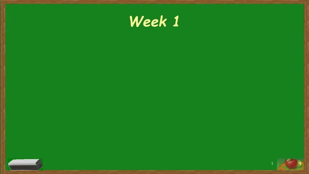 week 1 n.w