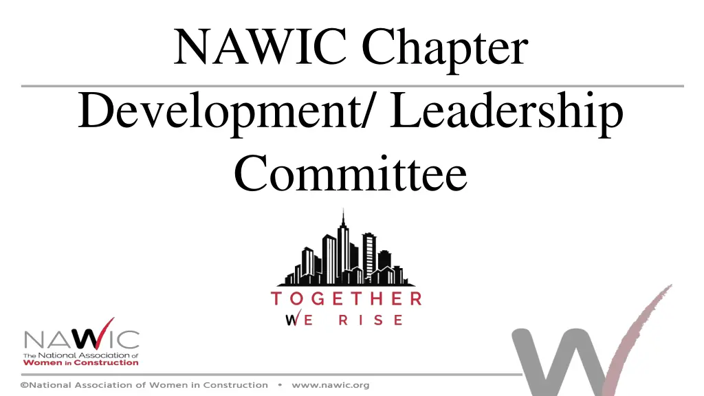 nawic chapter development leadership committee n.w